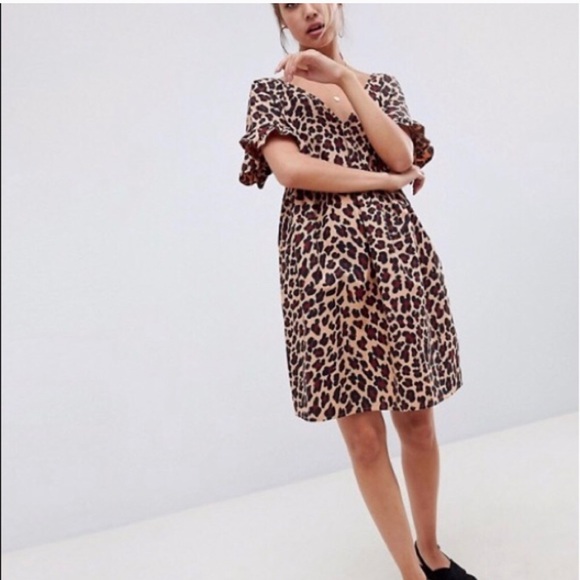 asos leopard dress